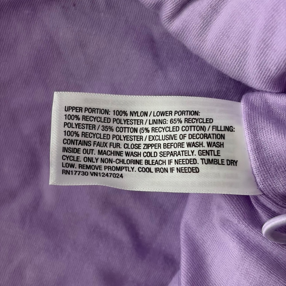 JoyLab Womens Mixed Media Sherpa Fleece Puffer Vest Purple Large New Winter Chic - Picture 5 of 13